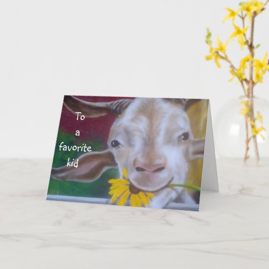 CARTE DAUGHTER-TO A FAVORITE KID (Fleur jaune)