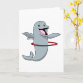 Carte Dauphin à l'entraînement d'endurance avec des pneu (Fleur jaune)