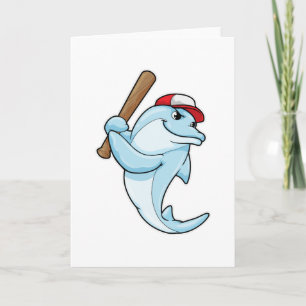 Carte Dauphin au baseball en tant que batteur