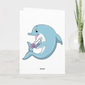 Carte Dauphin avec perle (Dos)