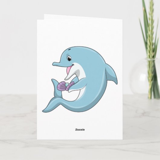 Carte Dauphin avec perle (Dos)