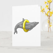 Carte Dauphin Buoy de Natation (Fleur jaune)