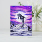 Carte Dauphin clair de lune (Debout devant)