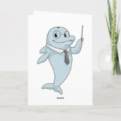 Carte Dauphin comme enseignant avec un pointeur (Dos)