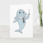 Carte Dauphin comme enseignant avec un pointeur (Devant)