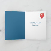 Carte Dauphin d'anniversaire avec ballon dans l'eau (Intérieur)