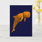 Carte Dauphin d'Halloween (Fleur jaune)