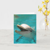 Carte Dauphin souriant (Fleur jaune)