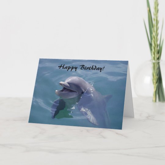 Carte Dauphin Souriant Joyeux Anniversaire Zazzle Be