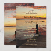 Carte Dauphins au coucher du soleil (Devant / Derrière)