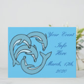 Carte Dauphins bleus entourant Thunder_Cove (Debout devant)