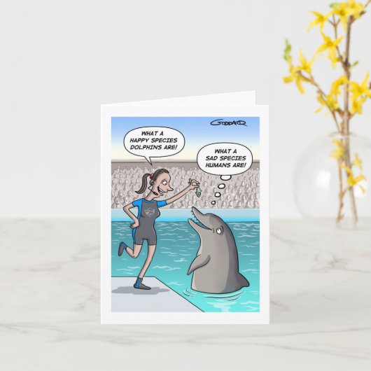 Carte Dauphins en captivité (Fleur jaune)