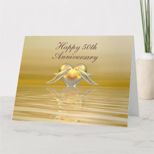Carte Dauphins et Coeur du Golden Anniversaire