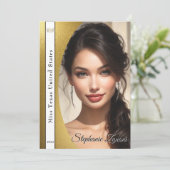 Carte d'auto-évaluation de la couleur or Shimmer P (Debout devant)