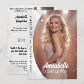 Carte d'autographe de concours à plateforme de mar (Devant / Derrière)