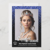 Carte d'autographe de concours Blue Royale | Code (Devant)