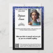 Carte d'autographe de concours Blue Royale | Code (Dos)