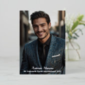 Carte d'autographe de concours de beauté en feuill (Debout devant)