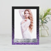 Carte d'autographe de concours de beauté Purple Gl (Debout devant)