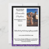 Carte d'autographe de concours de beauté Purple Gl (Dos)