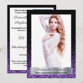 Carte d'autographe de concours de beauté Purple Gl (Devant / Derrière)