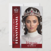 Carte d'autographe de concours de beauté Rouge Gla (Devant)