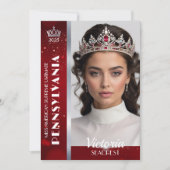 Carte d'autographe de concours de beauté Rouge Gla (Devant)