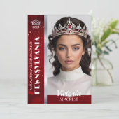 Carte d'autographe de concours de beauté Rouge Gla (Debout devant)