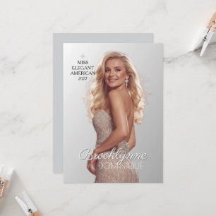 Carte d'autographe de concours - Modern Miss Pagea