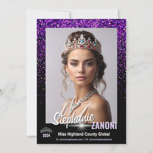 Carte d'autographe de concours Purple Royale | Cod (Devant)