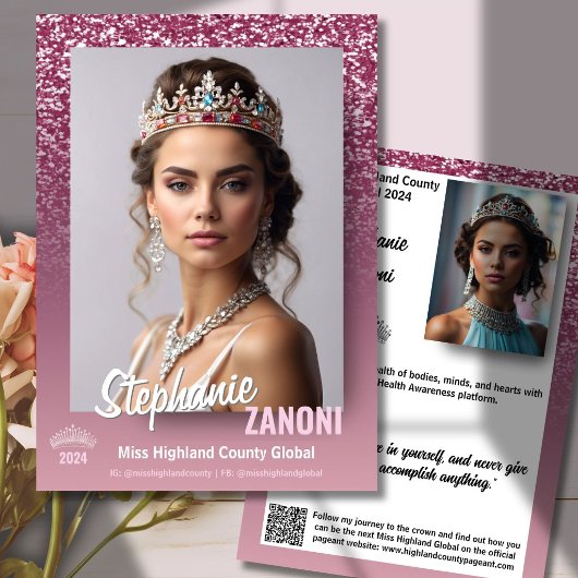 Carte d'autographe de concours Raspberry Sparkle |