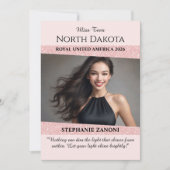 Carte d'autographe de concours Rose Gold Glam Conc (Devant)