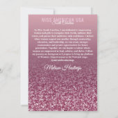 Carte d'autographe de concours Rose Gold Sparkle P (Dos)