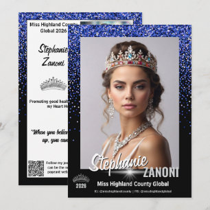 Carte d'autographe de concours Royal Blue avec cod