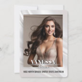 Carte d'autographe de la Sheer Sunburst Pageant (Devant)