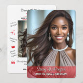 Carte d'autographe de Miss Concours Rencontre & Éc (Devant / Derrière)