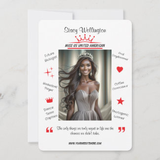 Carte d'autographe de Miss Concours Rencontre & Éc