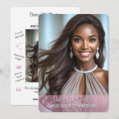 Carte d'autographe de Miss Concours Rencontre & Éc (Devant / Derrière)