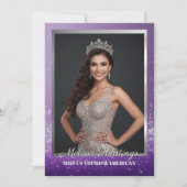 Carte d'autographe de Miss Concours Style Paillett (Devant)