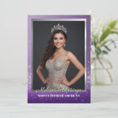Carte d'autographe de Miss Concours Style Paillett (Debout devant)