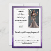 Carte d'autographe de Miss Concours Style Paillett (Dos)
