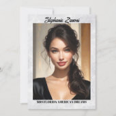 Carte d'autographe de Mme Concours Code QR Marbre (Devant)