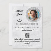 Carte d'autographe de Mme Concours Code QR Marbre (Dos)