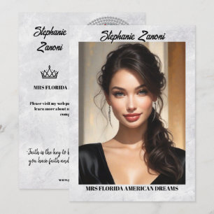 Carte d'autographe de Mme Concours Code QR Marbre