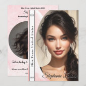 Carte d'autographe de ruban de spectacle de glace (Devant / Derrière)