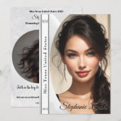 Carte d'autographe de ruban de spectacle de glace  (Devant / Derrière)