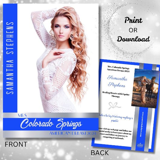 Carte d'autographe Royal Shine pour concours de be