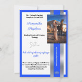 Carte d'autographe Royal Shine pour concours de be (Dos)