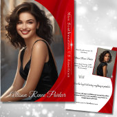 Carte d'autographe Ruby Shine pour les concours de