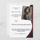 Carte d'autographe Sangria Shine pour concours de (Dos)